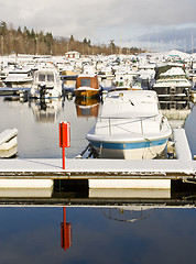 Image showing Winter harbour