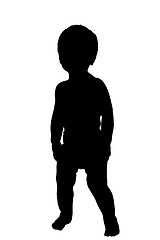 Image showing Toddler Silhouette Illustration