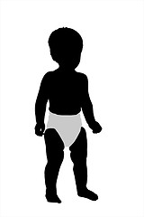 Image showing Toddler Silhouette Illustration