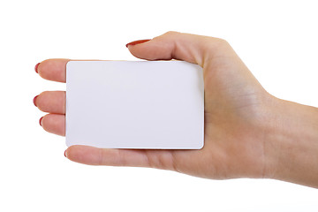 Image showing  business card over white