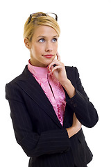 Image showing businesswoman thinking