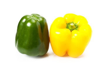 Image showing yellow and green peppers