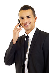 Image showing businessman talking on mobile