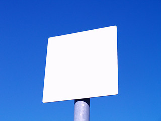 Image showing white sign