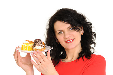 Image showing sponge cake on plate