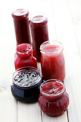 Image showing red fruit jam