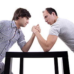 Image showing two young men wrestling