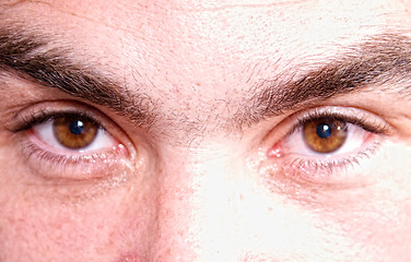 Image showing close up of brown eyes