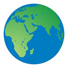 Image showing Planet Earth - green