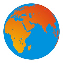 Image showing Planet Earth - blue and orange