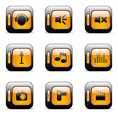 Image showing Orange icon set