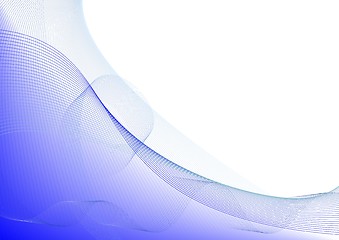 Image showing Blue abstract background with waves