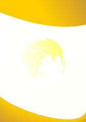 Image showing Yellow business template with Planet Earth