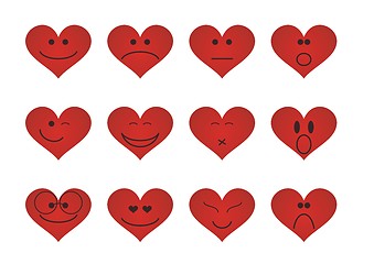 Image showing Valentine's heart emoticons