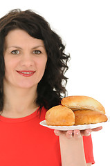 Image showing woman with pies