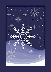 Image showing Snowflakes - Christmas card