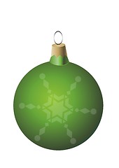 Image showing Green Christmas ball ornament