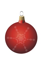 Image showing Red Christmas ball ornament