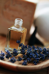 Image showing lavender aromatherapy oil