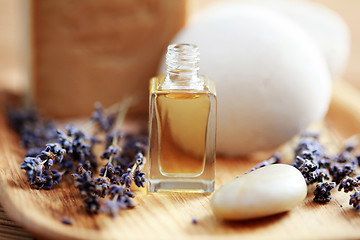 Image showing lavender aromatherapy oil