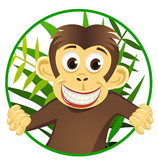 Image showing Cute monkey in the circle