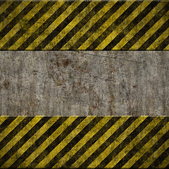Image showing grungy hazard sign wall