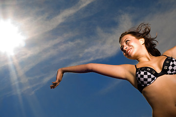 Image showing Young smiling woman