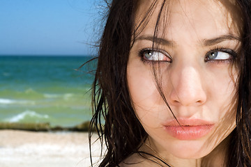 Image showing Portrait of the beautiful young woman