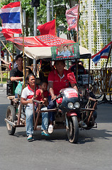 Image showing Red shirt demonstrations in Bangkok 2010