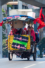 Image showing Red shirt demonstrations in Bangkok 2010