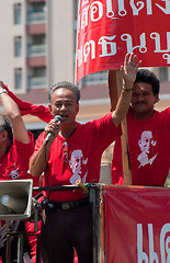 Image showing Red shirt demonstrations in Bangkok 2010