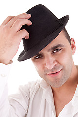 Image showing man with his black hat