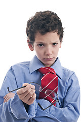 Image showing little businessman angry