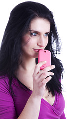 Image showing Beautiful woman on the phone