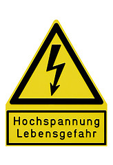 Image showing High Voltage Sign