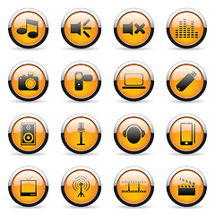 Image showing Orange buttons