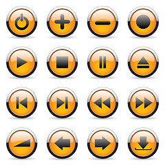 Image showing Orange buttons