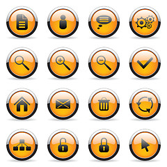 Image showing Orange buttons