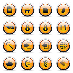 Image showing Orange buttons