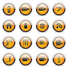 Image showing Orange buttons