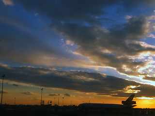 Image showing sky and clouds in the airport