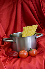 Image showing red and spaghetti