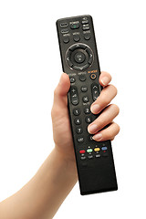 Image showing Remote control in hand