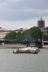 Image showing River Transport Boat, Seine, Paris, France