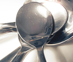 Image showing abstract view of spoons