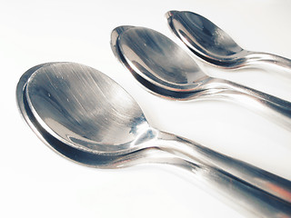 Image showing abstract view of spoons