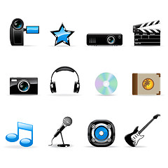 Image showing Media icons set