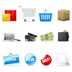 Image showing Vector shopping icons 