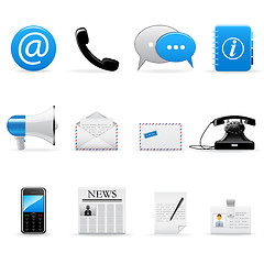 Image showing Internet communication icons