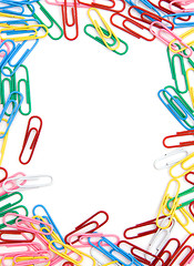 Image showing Color paperclips frame